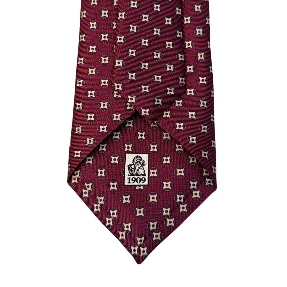 Italian Purple medallion Print Seven Fold 100% Silk Tie TIES/CRAVATS Robert Old