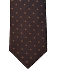 Italian three-fold Jacquard Dark Brown & Navy Neck Tie TIES/CRAVATS Robert Old