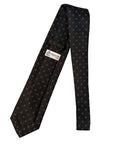 Italian three-fold Jacquard Black Neck Tie TIES/CRAVATS Robert Old