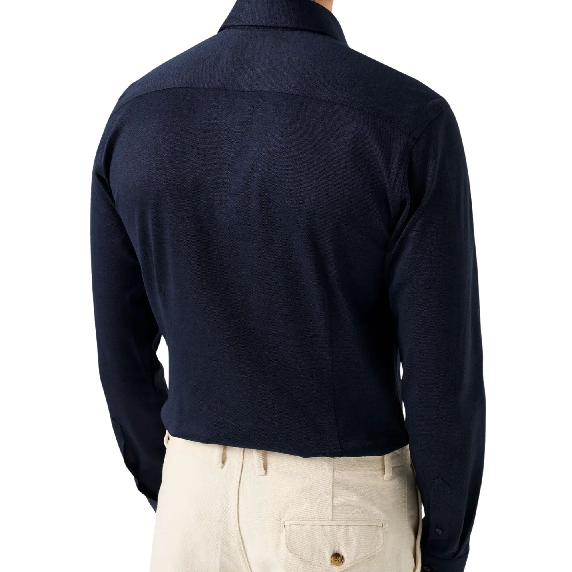 Eton - Dark Navy Filo di Scozia Jersey Slim Fit Shirt L/S SHIRTS Eton