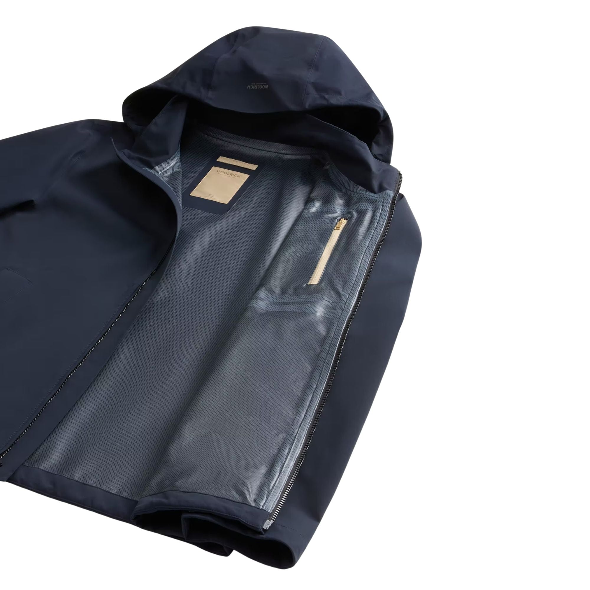 Woolrich - Navy Pacific Jacket in Two-Layered Fabric BLOUSONS WOOLRICH