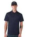 Belstaff - Dark Ink Navy Mercerised Cotton Steel Polo S/S POLOS Belstaff