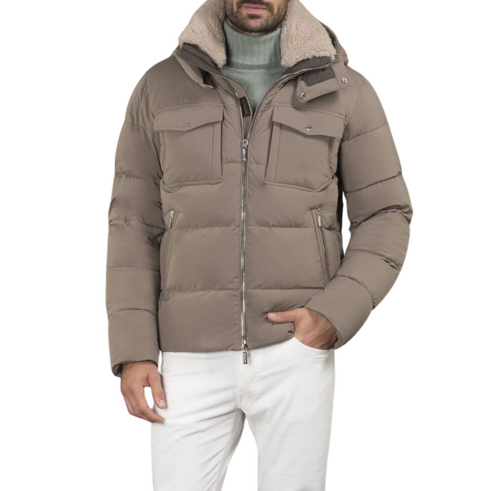 Moorer - Beige 'Alarick' Down-filled Bomber Jacket BLOUSONS MooRER