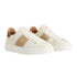 Woolrich - Cream & Brown Classic Court Calfskin Sneakers with Suede Details SHOES WOOLRICH