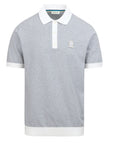 Sandbanks - Grey Two Tone 3 Button Knit Polo S/S POLOS Sandbanks