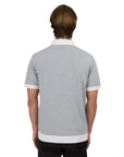 Sandbanks - Grey Two Tone 3 Button Knit Polo S/S POLOS Sandbanks