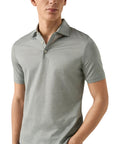 Eton - Green Filo di Scozia cotton Jacquard Polo Shirt S/S POLOS Eton