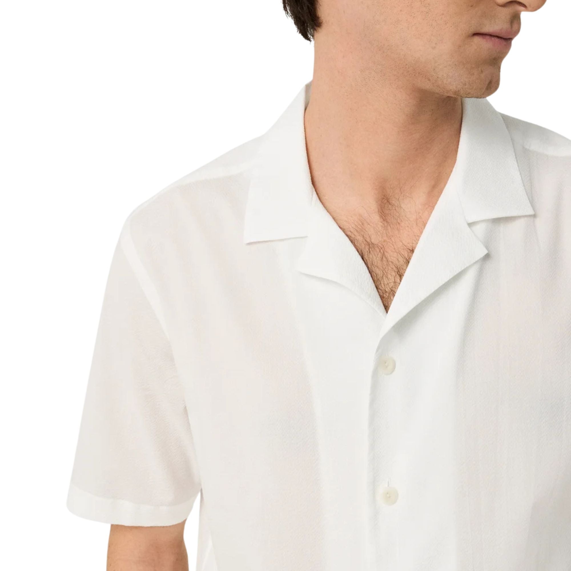 Eton - White Seersucker Resort Shirt S/S SHIRTS Eton