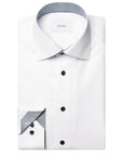 Eton - White Contrast Collar Signature Twill Slim Fit Shirt L/S SHIRTS Eton