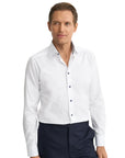 Eton - White Contrast Collar Signature Twill Slim Fit Shirt L/S SHIRTS Eton