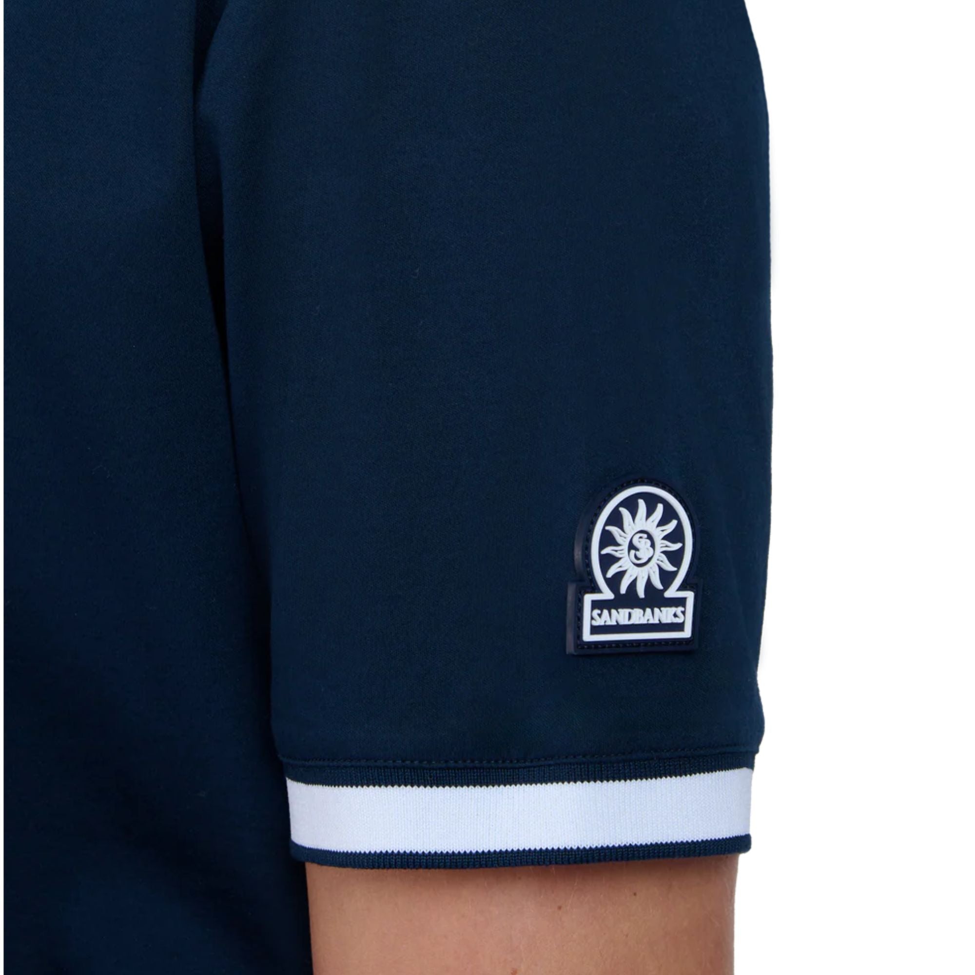 Sandbanks - Badge Logo Polo Shirt Navy S/S POLOS Sandbanks