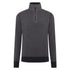 Belstaff - Charcoal Kilmington Merino Wool Quarter Zip Sweater KNITWEAR Belstaff