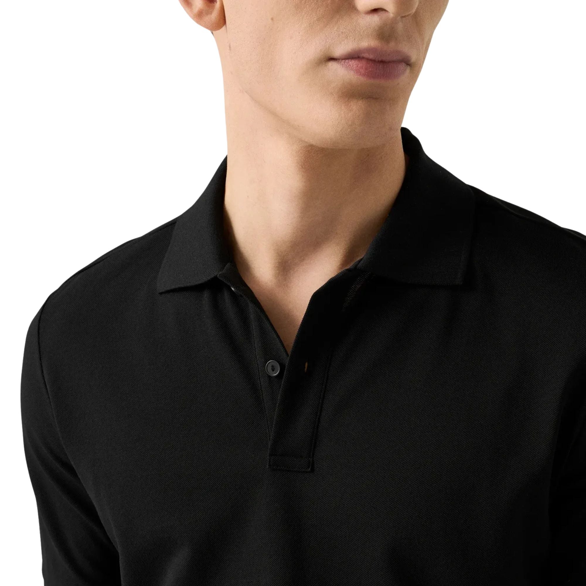 Eton - Black Piqué Polo Shirt S/S POLOS Eton