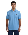 Sandbanks - Badge Logo Polo Shirt Dusty Blue S/S POLOS Sandbanks