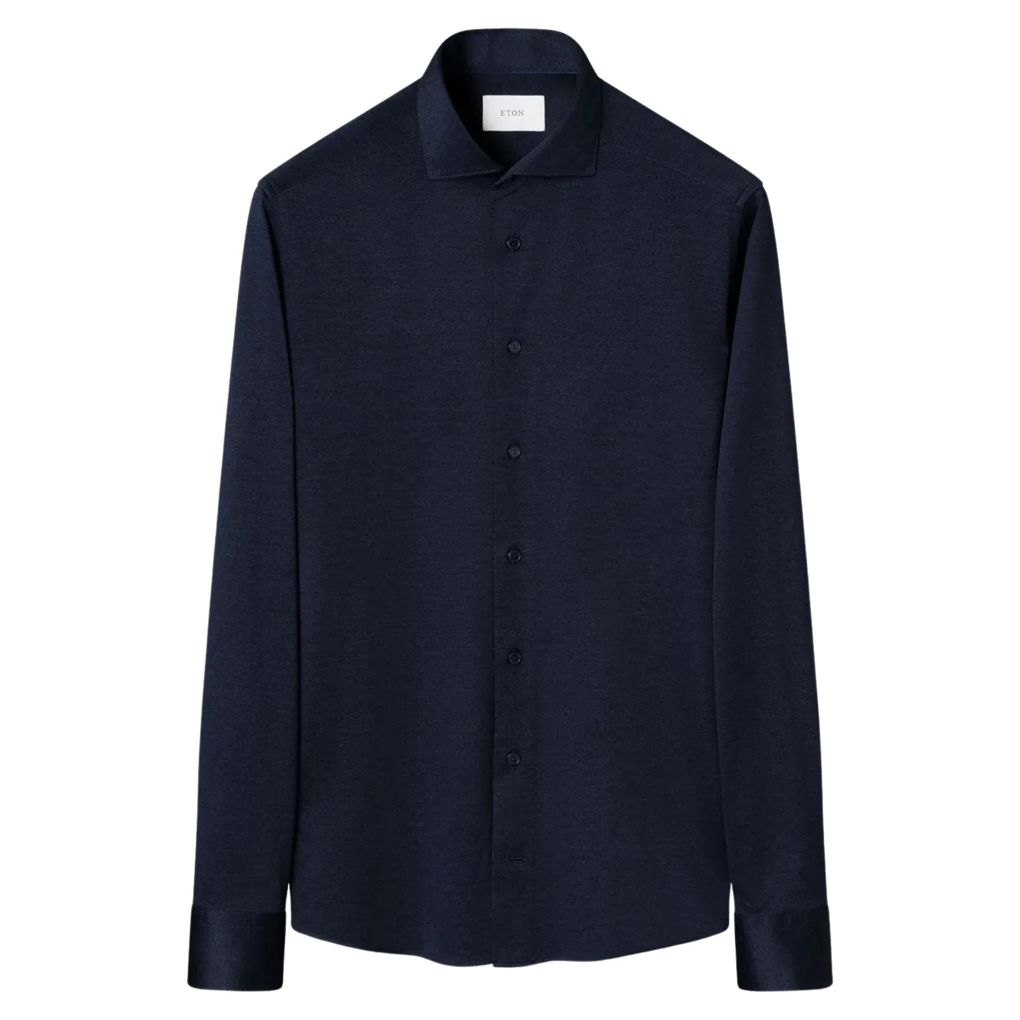 Eton - Dark Navy Filo di Scozia Jersey Slim Fit Shirt L/S SHIRTS Eton