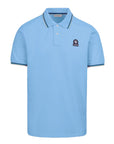 Sandbanks - Badge Logo Polo Shirt Dusty Blue S/S POLOS Sandbanks