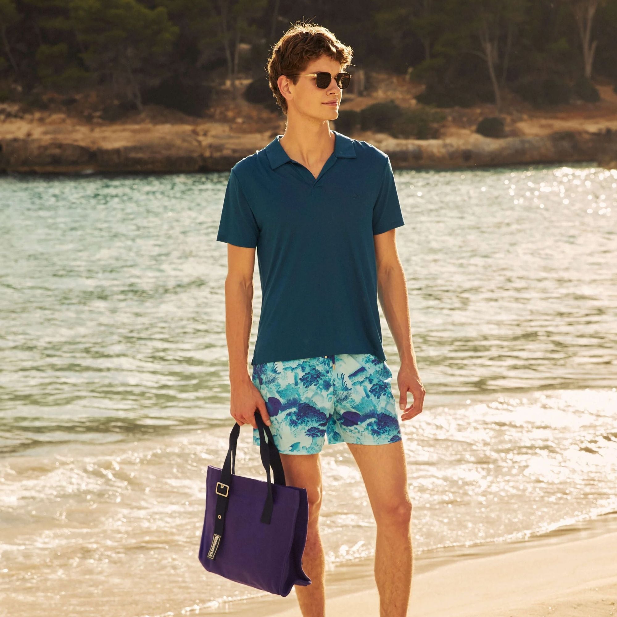Vilebrequin - Coral Reef Blue 'Moorise' Swim Shorts SWIMWEAR Vilebrequin