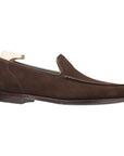 Crockett & Jones - Salcombe Dark Brown Suede Loafer SHOES Crockett & Jones