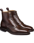 Crockett & Jones - Dark Brown Argyll Wax Calf Derby Boot SHOES Crockett & Jones
