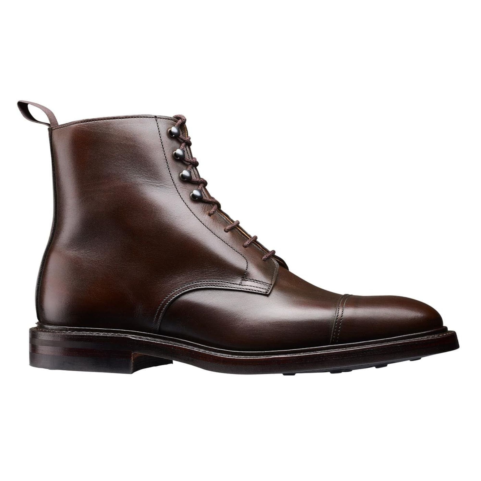 Crockett & Jones - Dark Brown Argyll Wax Calf Derby Boot SHOES Crockett & Jones