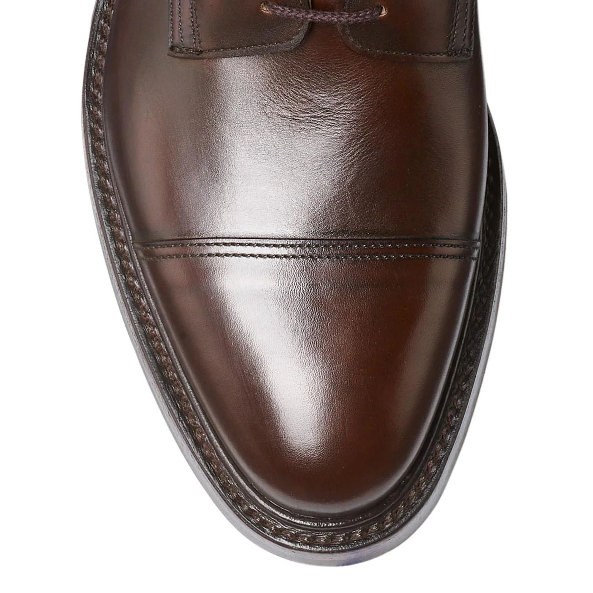 Crockett &amp; Jones - Dark Brown Argyll Wax Calf Derby Boot SHOES Crockett &amp; Jones