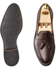 Crockett & Jones - Cavendish Dark Brown Pebble Grain Tassel Loafer SHOES Crockett & Jones