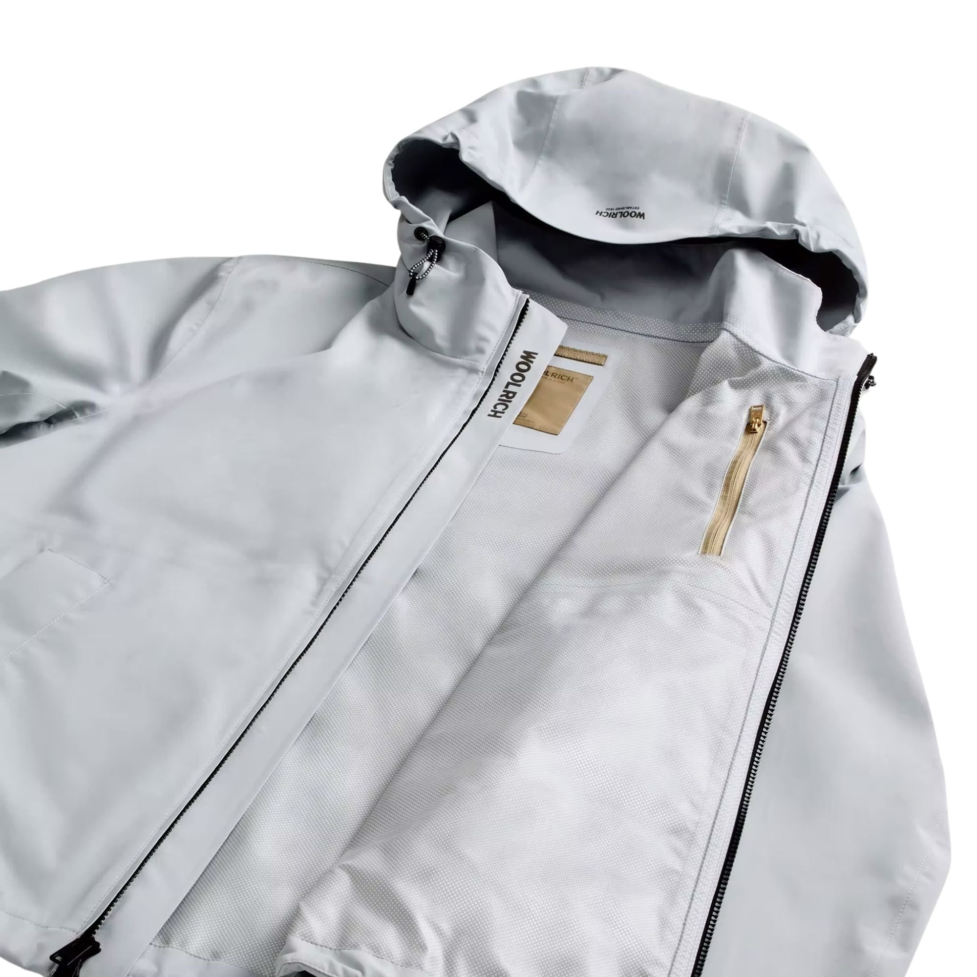 Woolrich - Light Grey Pacific Jacket in Two-Layered Fabric BLOUSONS WOOLRICH