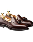 Crockett & Jones - Cavendish Dark Brown Pebble Grain Tassel Loafer SHOES Crockett & Jones