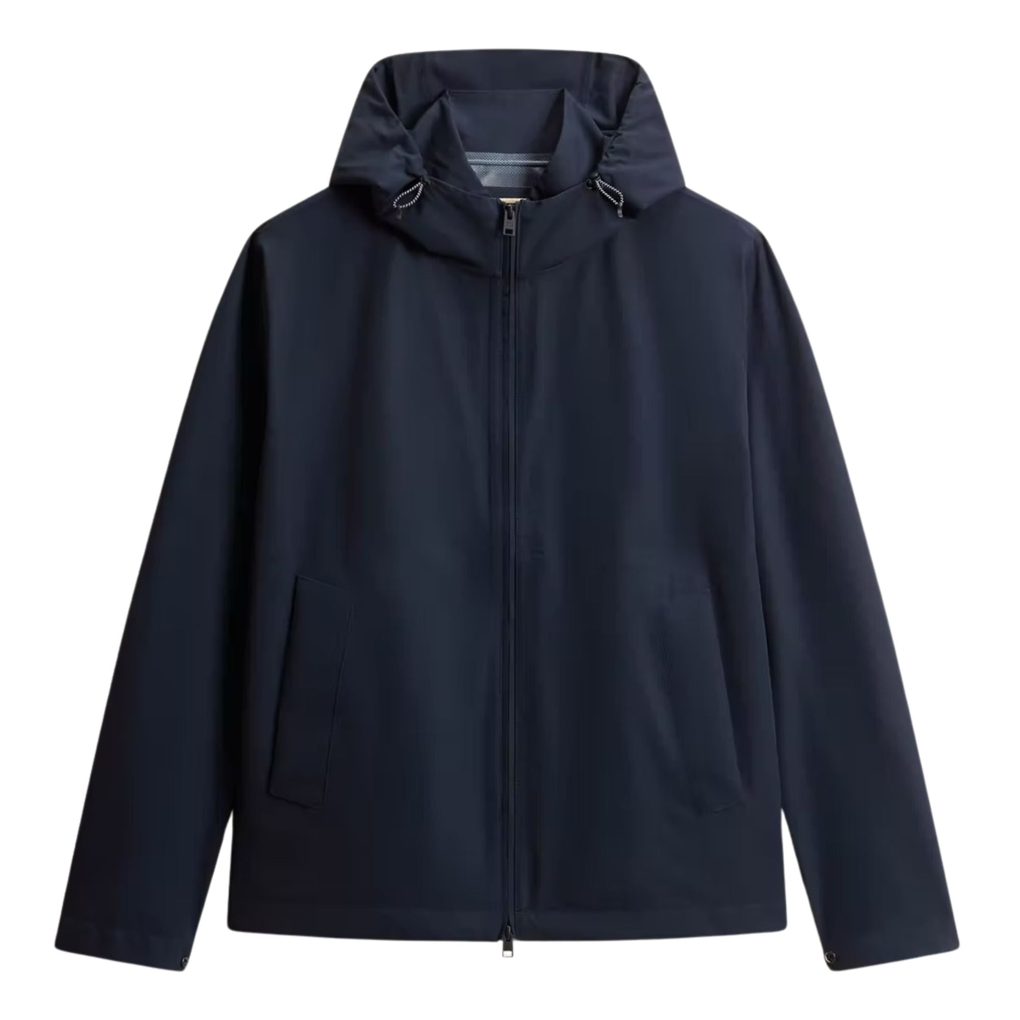 Woolrich - Navy Pacific Jacket in Two-Layered Fabric BLOUSONS WOOLRICH