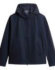 Woolrich - Navy Pacific Jacket in Two-Layered Fabric BLOUSONS WOOLRICH