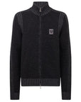 Belstaff - The Watch Charcoal Full Zip Jumper – Lambswool KNITWEAR Belstaff