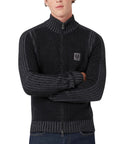 Belstaff - The Watch Charcoal Full Zip Jumper – Lambswool KNITWEAR Belstaff