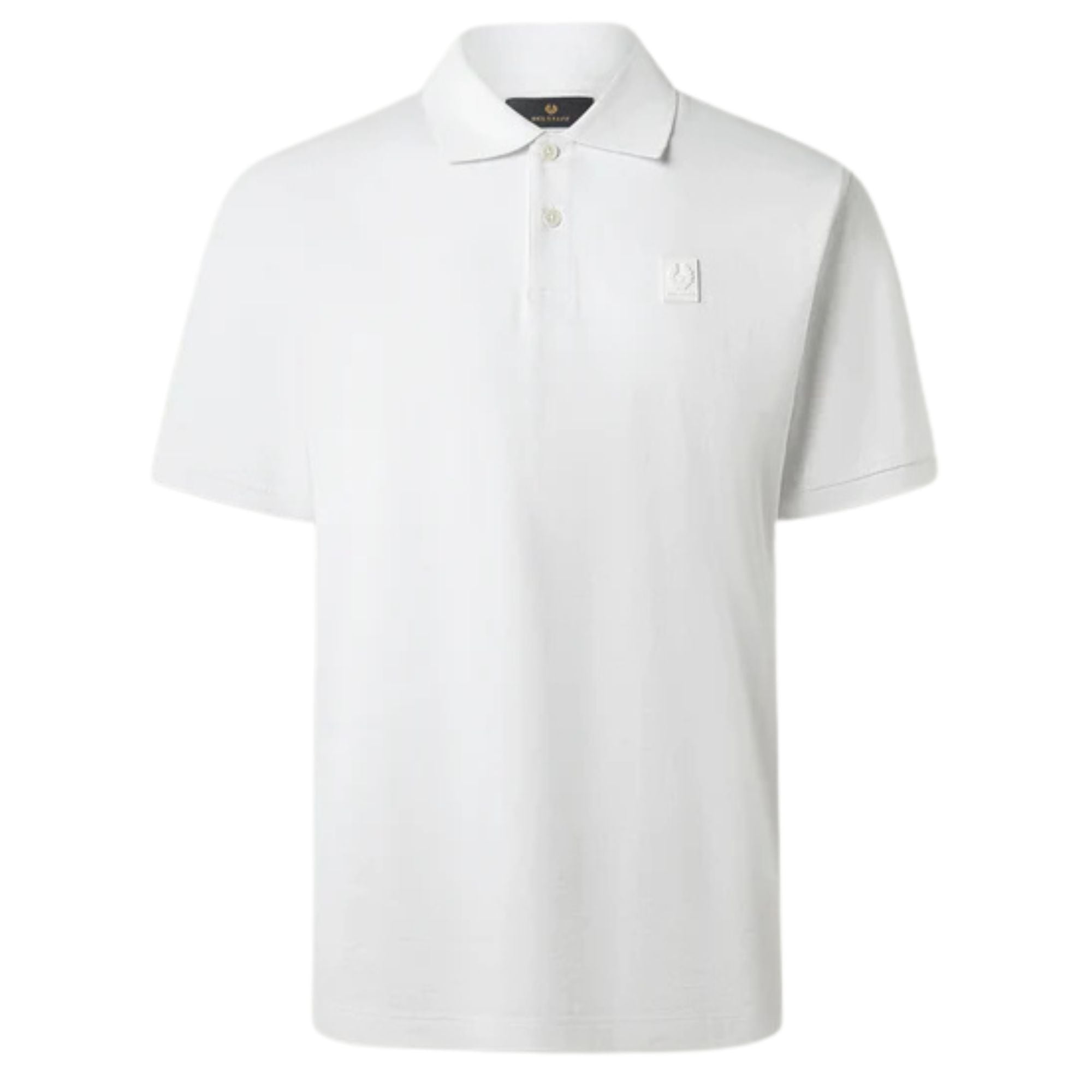 Belstaff - White Mercerised Cotton Steel Polo S/S POLOS Belstaff