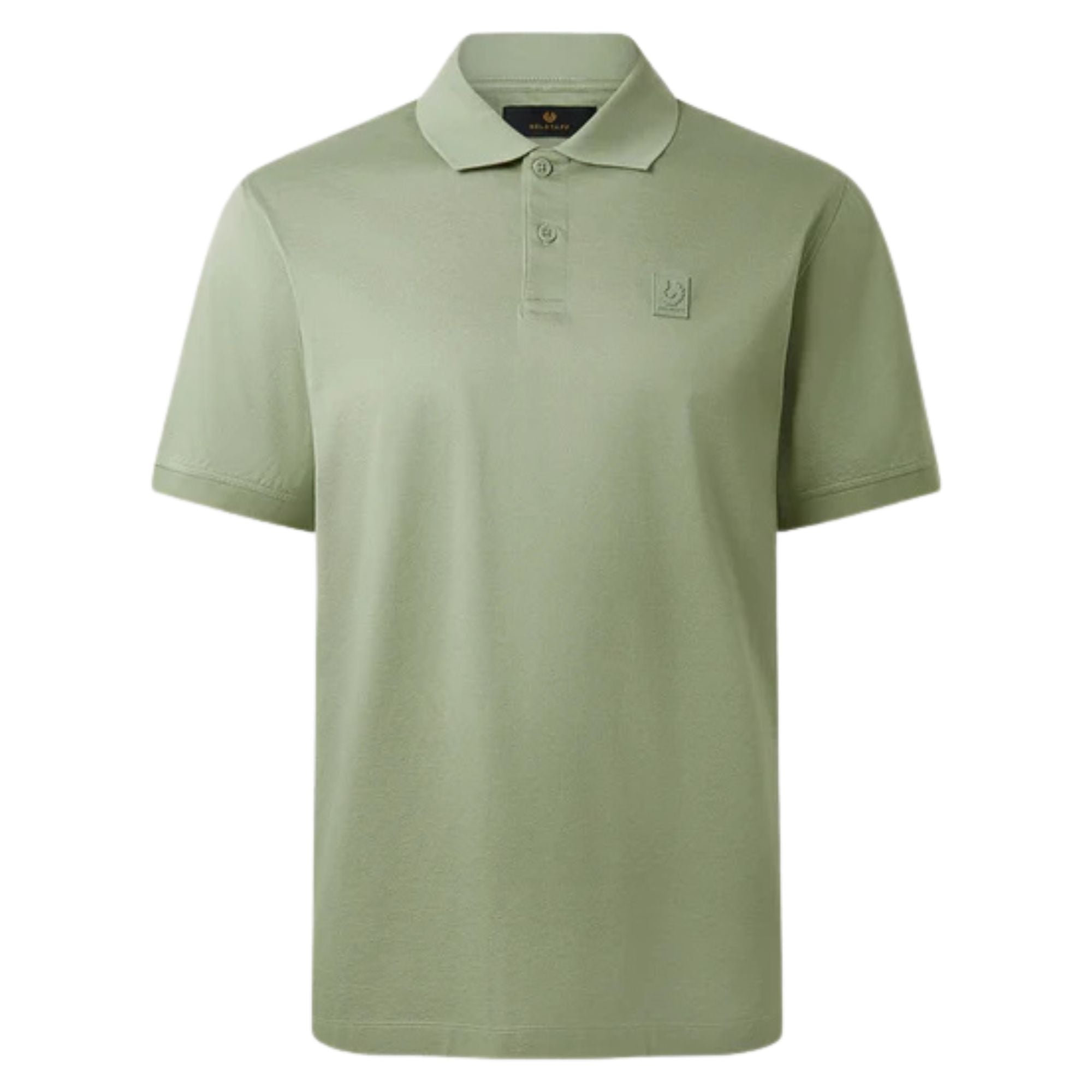 Belstaff - Lichen Green Mercerised Cotton Steel Polo S/S POLOS Belstaff
