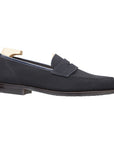 Crockett & Jones - Harvard II Navy Suede Penny Loafers City Sole SHOES Crockett & Jones