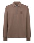 Belstaff - Curator Collared Sweatshirt in Major Brown – Supima Cotton Fleece SWEATS Belstaff