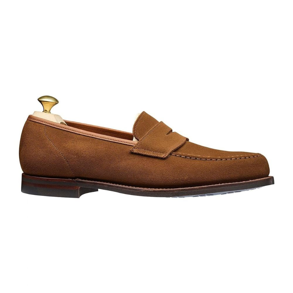 Crockett &amp; Jones - Harvard 2 Snuff Suede  Penny Loafer City Sole