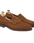 Crockett & Jones - Harvard 2 Snuff Suede  Penny Loafer City Sole