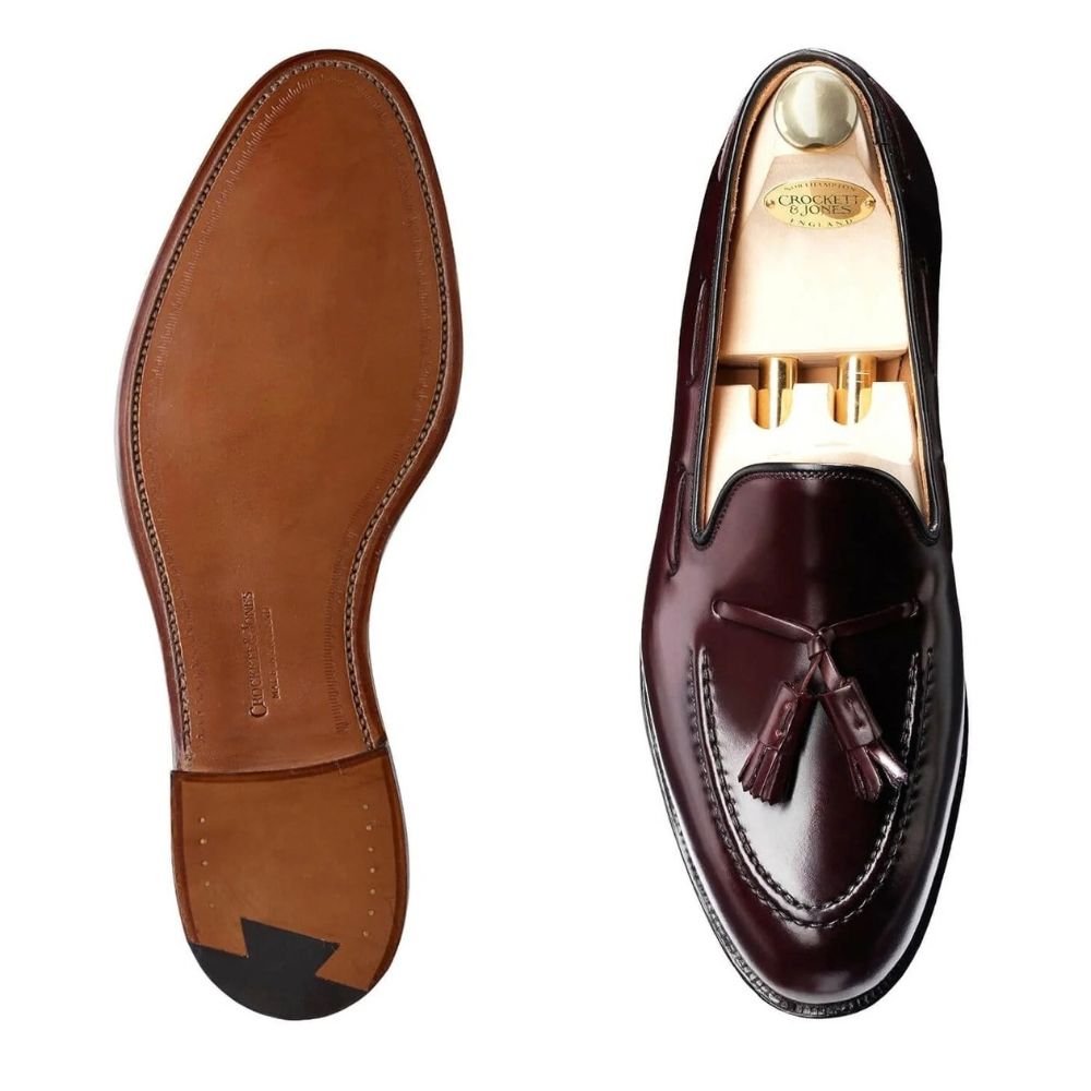 Crockett &amp; Jones - Cavendish Burgundy Shell Cordovan  Single Leather Sole