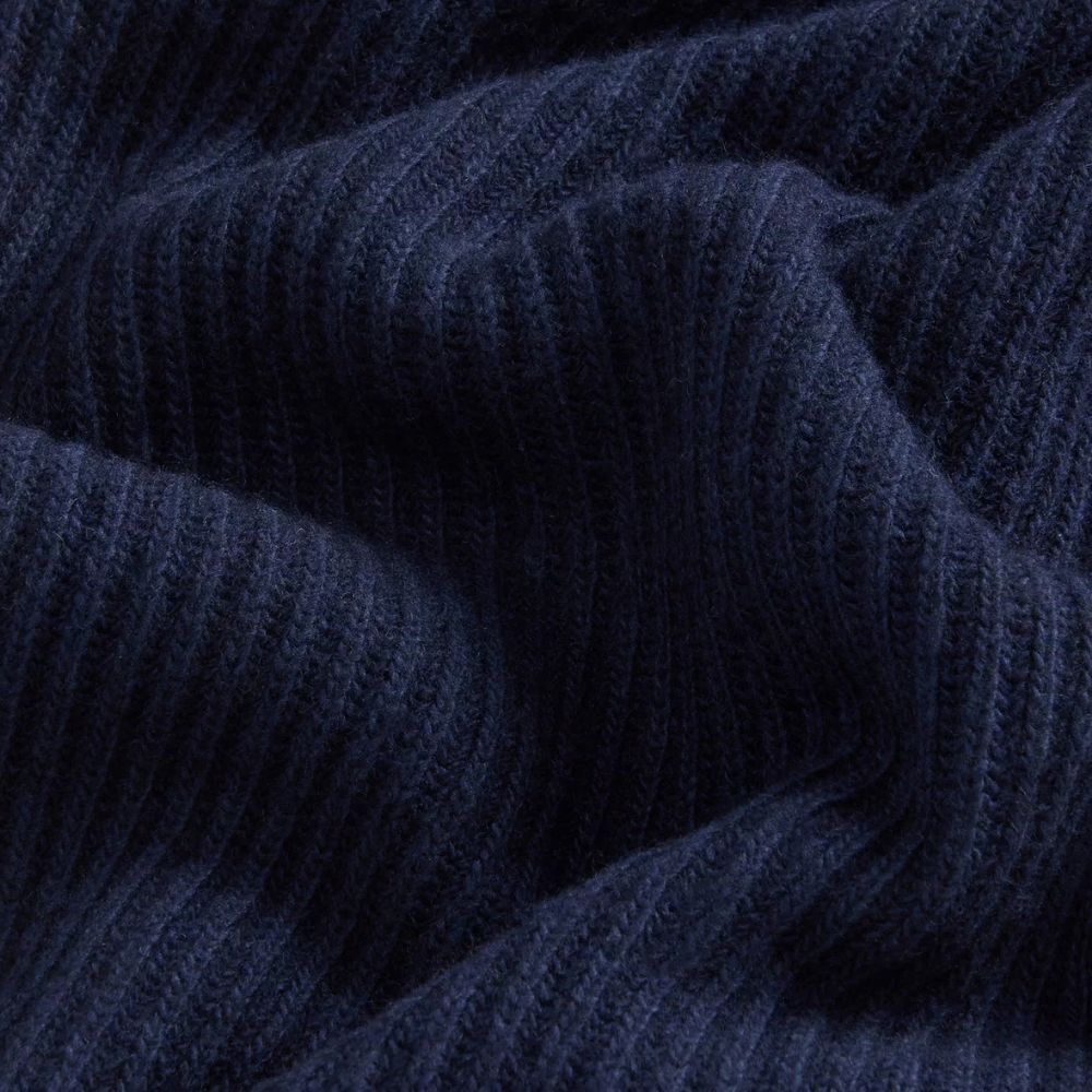 Woolrich - Navy Half-Zipper Turtleneck Sweater in Wool and Cashmere Blend