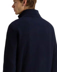 Woolrich - Navy Half-Zipper Turtleneck Sweater in Wool and Cashmere Blend