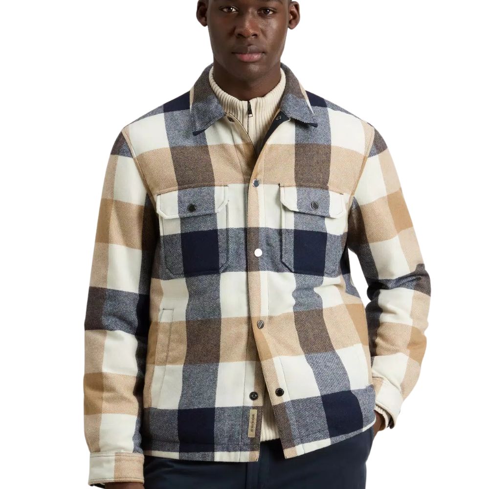 Woolrich - Alaskan Check Overshirt in Recycled Italian Wool Blend BLOUSONS WOOLRICH