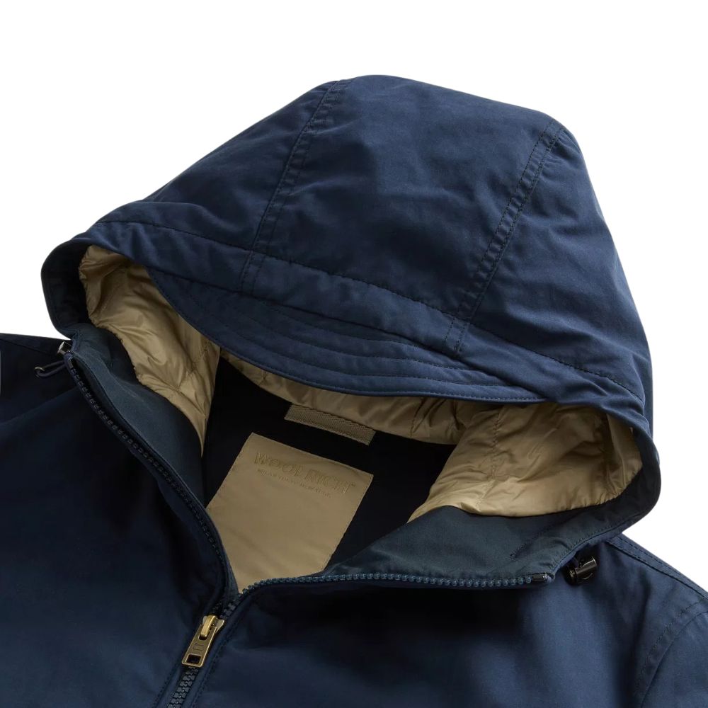 Woolrich - Pacific Jacket in Mountain Cloth Melton Blue BLOUSONS WOOLRICH