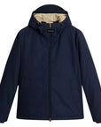 Woolrich - Pacific Jacket in Mountain Cloth Melton Blue BLOUSONS WOOLRICH