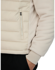 Sandbanks - Stone 'Cream' Outlander Polar Fleece Hooded Hybrid Jacket