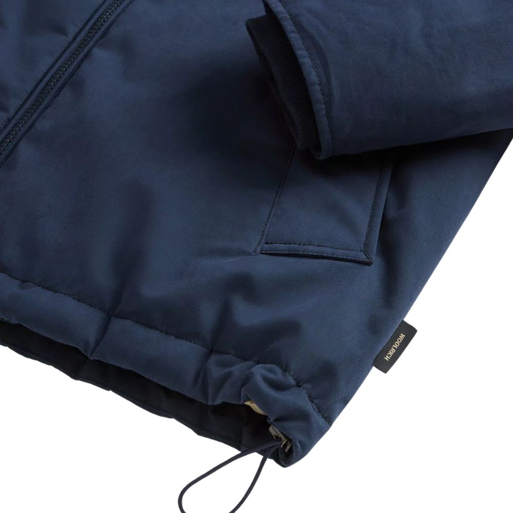 Woolrich - Pacific Jacket in Mountain Cloth Melton Blue BLOUSONS WOOLRICH