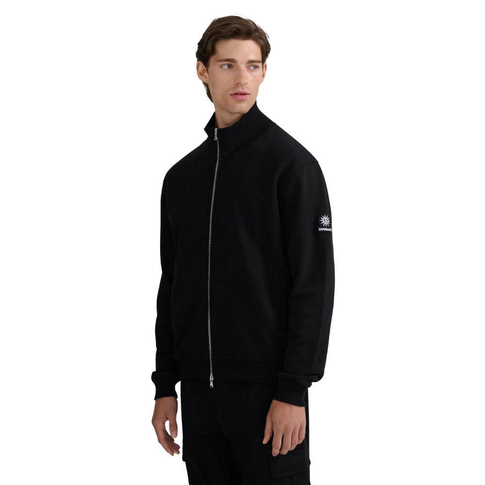 Sandbanks - Black Funnel Neck Full Zip Track Top