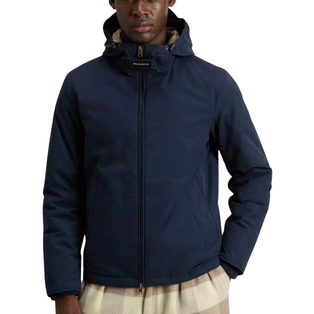 Woolrich - Pacific Jacket in Mountain Cloth Melton Blue BLOUSONS WOOLRICH