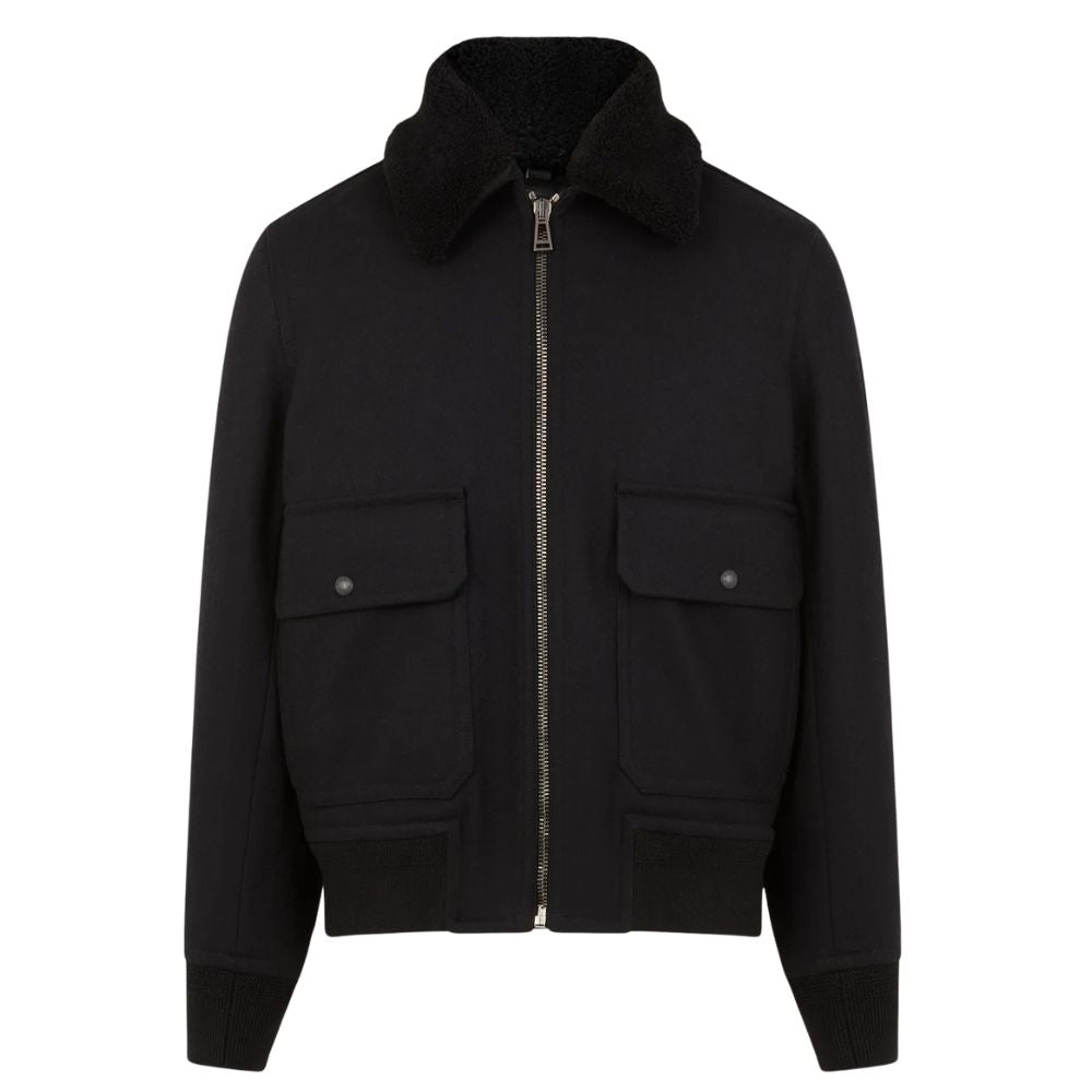 Belstaff - The Welder Wool Bomber Jacket - Black BLOUSONS Belstaff