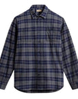 Woolrich - Navy Pure Cotton Flannel Checked Shirt L/S SHIRTS WOOLRICH